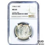 1946-S Walking Liberty Half Dollar NGC MS64