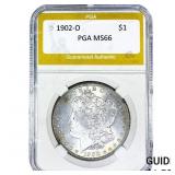 1902-O Morgan Silver Dollar PGA MS66