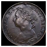 1890 Great Britain Bronze Farthing