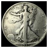 1919-S Silver Walking Liberty Half Dollar LIGHTLY