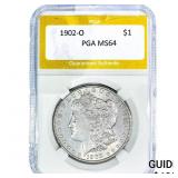 1902-O Morgan Silver Dollar PGA MS64