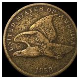 1858 Flying Eagle Cent NEARLY UNCIRCULATED