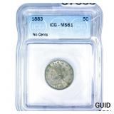 1883 Liberty Victory Nickel ICG MS61