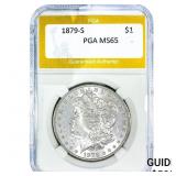 1879-S Morgan Silver Dollar PGA MS65