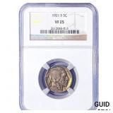 1921-S Buffalo Nickel NGC VF25