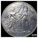 1876 Switzeland Silver 5 Francs Shooting Thalers