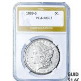 1889-S Morgan Silver Dollar PGA MS63