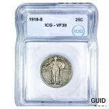 1918-S Standing Liberty Quarter ICG VF30