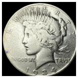 1934 Silver Peace Dollar LIGHTLY CIRCULATED