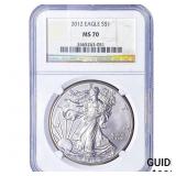 2012 Silver Eagle NGC MS70