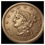 1851 Braided Hair Half Cent UNCIRCULATED