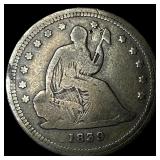 1839 Silver Seated Liberty Quarter NICELY CIRCULAT