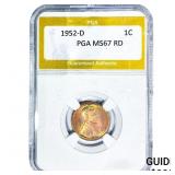 1952-D Wheat Cent PGA MS67 RD