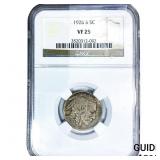 1926-S Buffalo Nickel NGC VF25