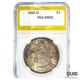 1904-O Morgan Silver Dollar PGA MS65