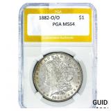 1882-O/O Morgan Silver Dollar PGA MS64