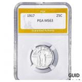 1917 Standing Liberty Quarter PGA MS63 Type 2