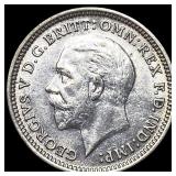 1934 Grerat Britain Silver 3 Pence