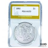 1892 Morgan Silver Dollar PGA AU53