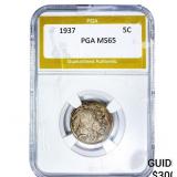 1937 Buffalo Nickel PGA MS65
