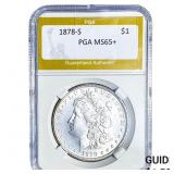 1878-S Morgan Silver Dollar PGA MS65+