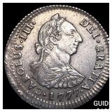 1777-PR Bolivia Charles III Silver 1 Real
