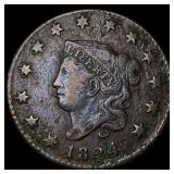 1824 Coronet Head Large Cent LIGHTLY  CIRCULATED