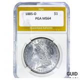 1885-O Morgan Silver Dollar PGA MS64
