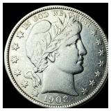 1908-O Silver Barber Half Dollar CLOSELY  UNCIRCU