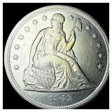 1842 Silver Seated Liberty Dollar CLOSELY UNCIRCUL