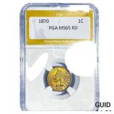 1870 Indian Head Cent PGA MS65 RB