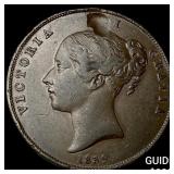 1839 Isle of Man Penny NEARLY UNCIRCULATED