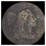 This is a heavily worn 1804 Draped Bust Large Cent