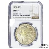 1878-S Morgan Silver Dollar NGC MS63