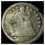 1853-O Silver Seated Liberty Half Dime NICELY CIRC