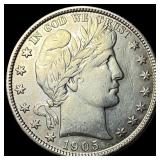 1905-S Silver Half Dollar UNCIRCULATED