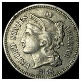 1874 Nickel Three-Cent Piece CLOSELY UNCIRCULATED