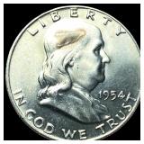 1954-D Silver Franklin Half Dollar GEM BU