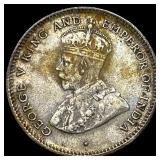 1922 Ceylon Silver 25 Cents