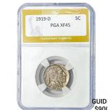 1919-D Buffalo Nickel PGA XF45
