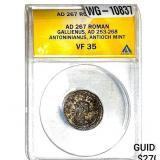 Roman Gallienus, AD 267 Antoninianus ANACS VF 35