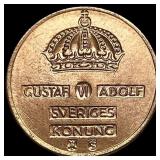 1956 Sweden Gustaf VI Bronze 1 Ore