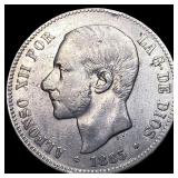 1883 Spain Silver 3 Pesetas