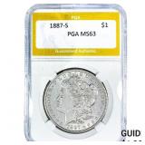 1887-S Morgan Silver Dollar PGA MS63