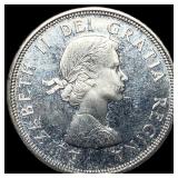 1964 Canada Silver Dollar Charlottetown. UNCIRCULA