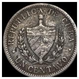 1920 Cuba Copper Nickel 1 Centavo