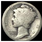 1916 Mercury Dime NICELY CIRCULATED