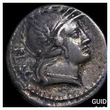 Roman L. Rutilius Flaccus 77 BC Silver Denarius