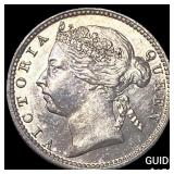 1898 Straits Settlemants Silver 10 Cents