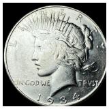 1934 Silver Peace Dollar CLOSELY UNCIRCULATED